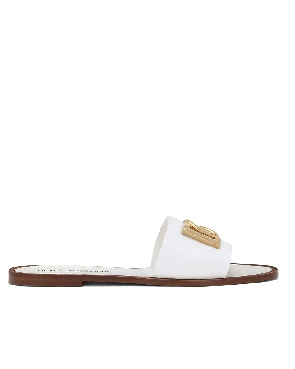 Calfskin Bianca Slide in White