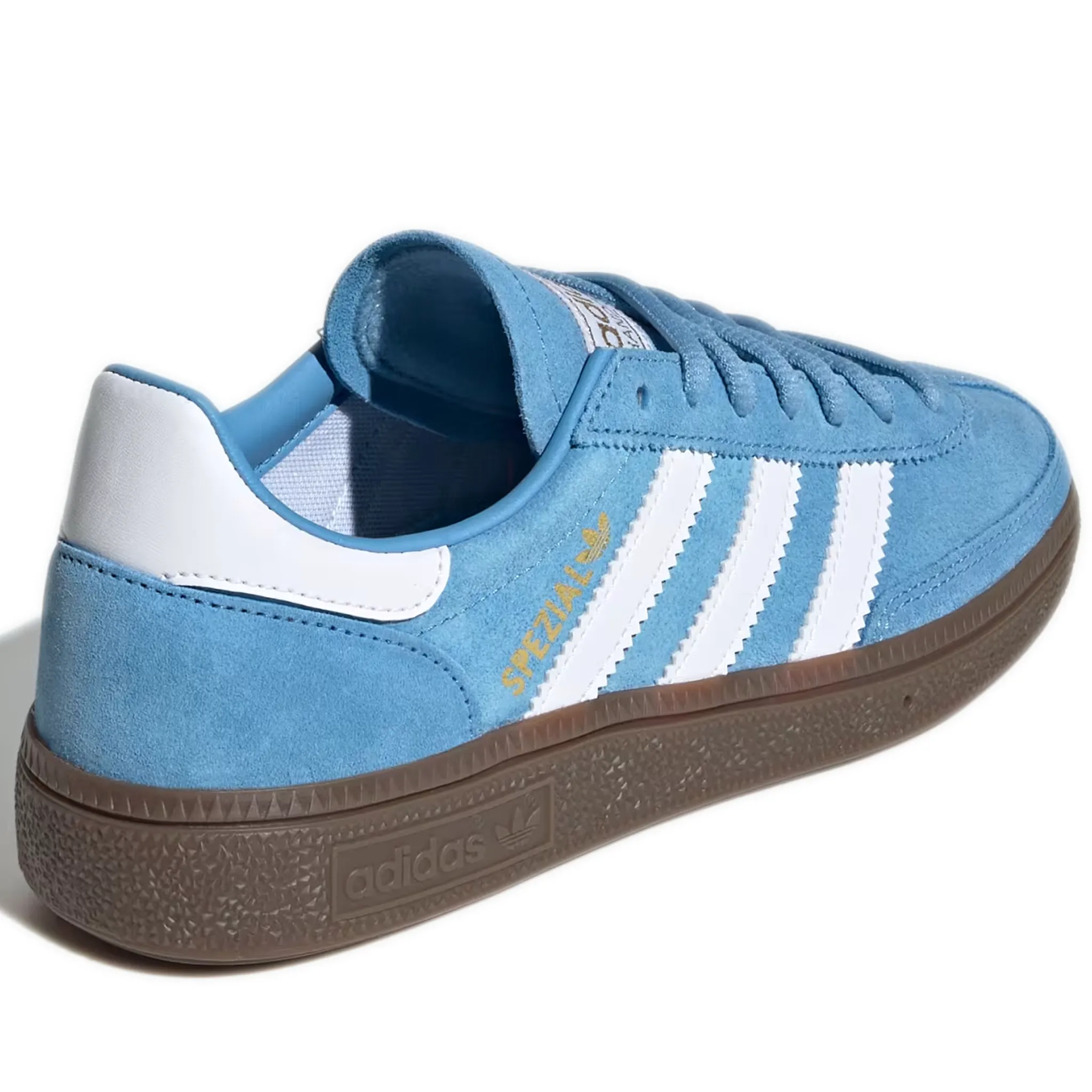 Grade School Adidas Handball Spezial Shoes - Light Blue / Cloud White / Gum