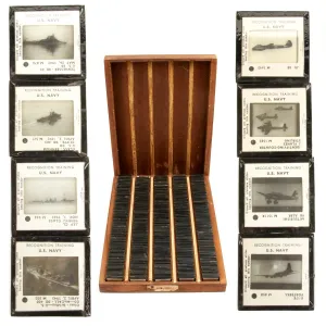 Original U.S. WWII Navy Recognition Training 35mm Slides - Complete Box of 500