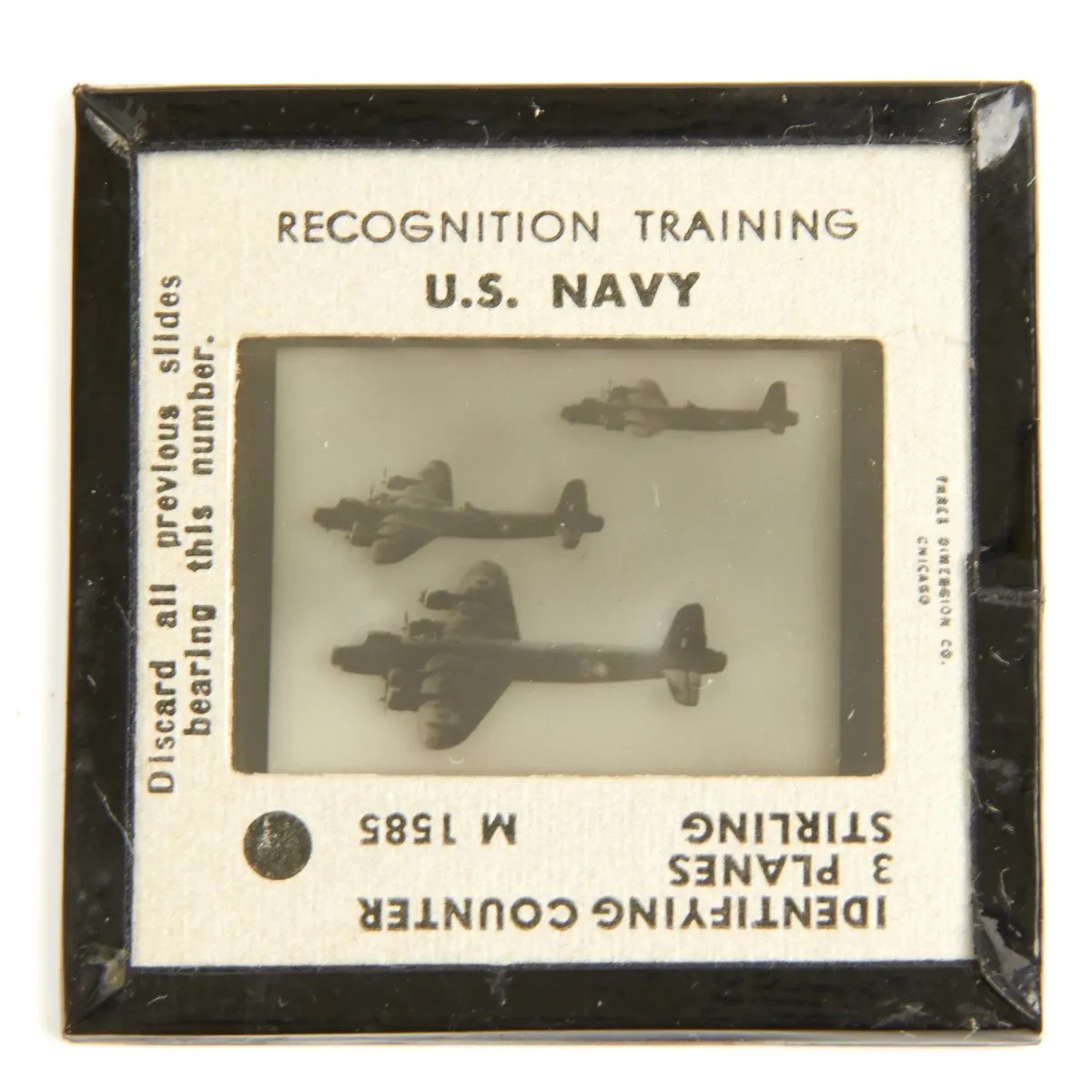 Original U.S. WWII Navy Recognition Training 35mm Slides - Complete Box of 500