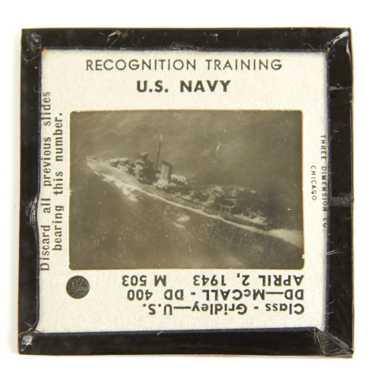 Original U.S. WWII Navy Recognition Training 35mm Slides - Complete Box of 500