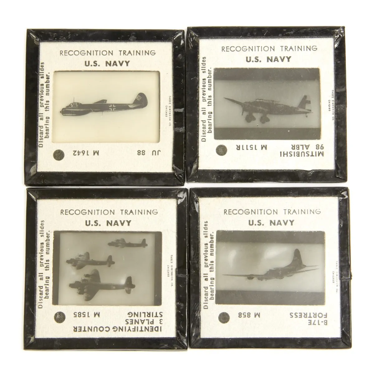 Original U.S. WWII Navy Recognition Training 35mm Slides - Complete Box of 500