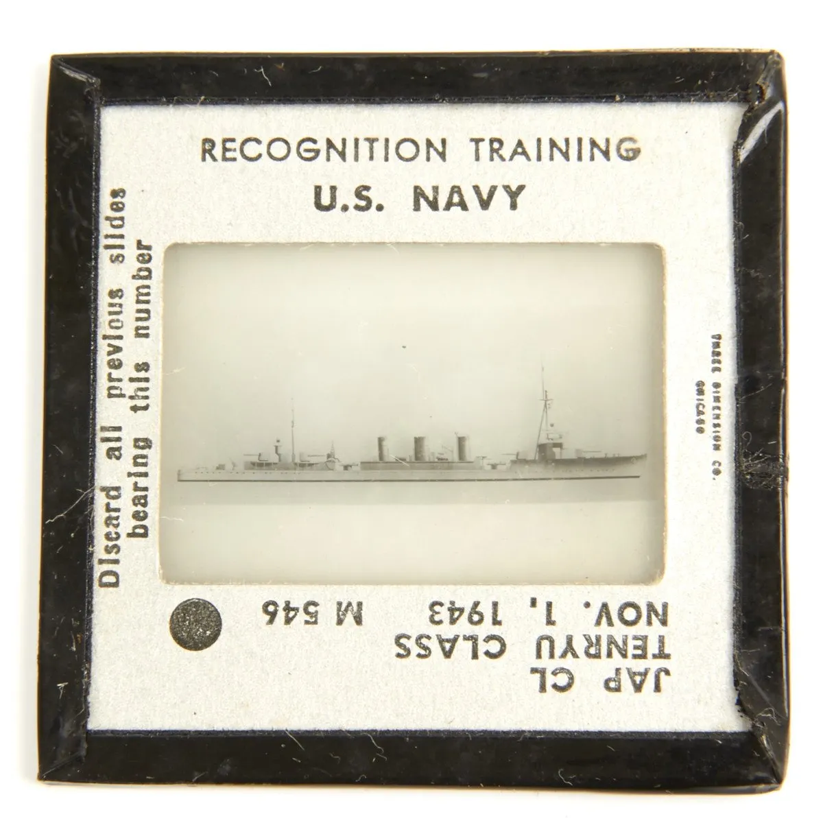 Original U.S. WWII Navy Recognition Training 35mm Slides - Complete Box of 500