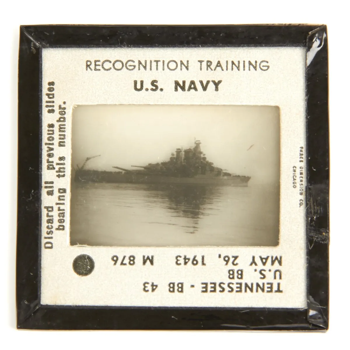 Original U.S. WWII Navy Recognition Training 35mm Slides - Complete Box of 500