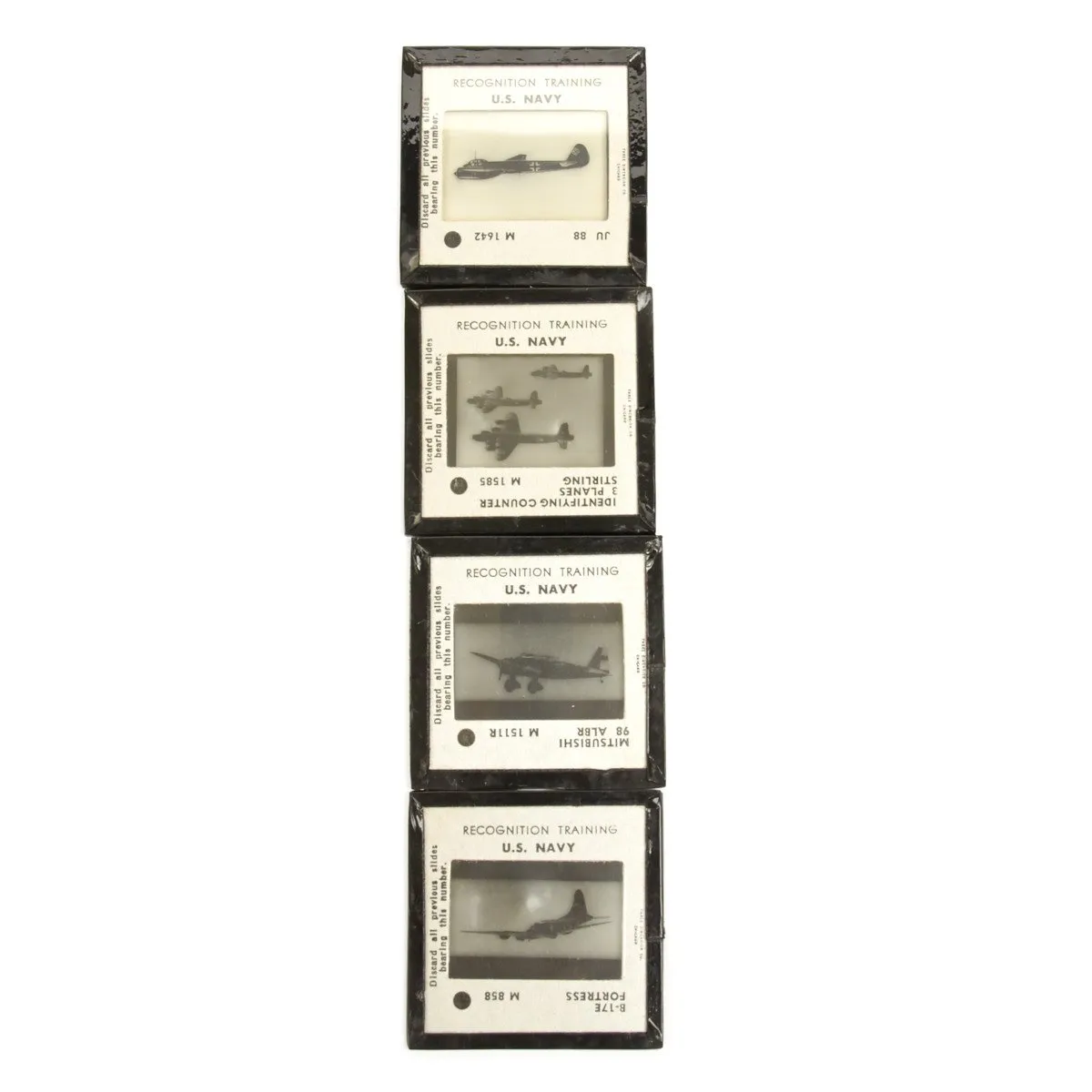Original U.S. WWII Navy Recognition Training 35mm Slides - Complete Box of 500