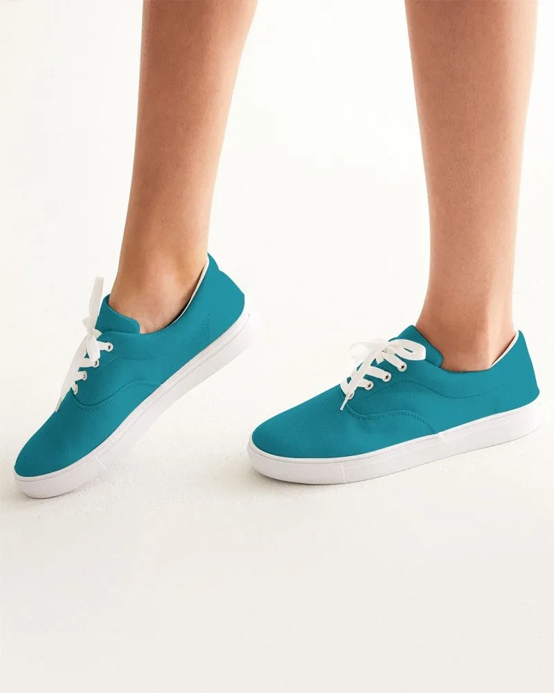 Shaded Cyan Canvas Sneakers | Women's | C100M0Y25K30