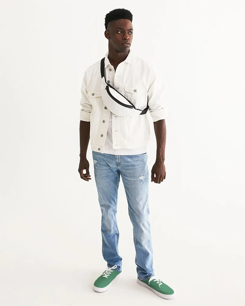 Shaded Pastel Green Canvas Sneakers | Men's | C60M0Y60K30