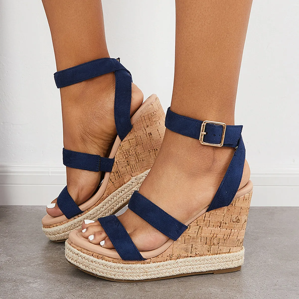 Sohiwoo  Women Casual Platform Wedges Summer Sandals