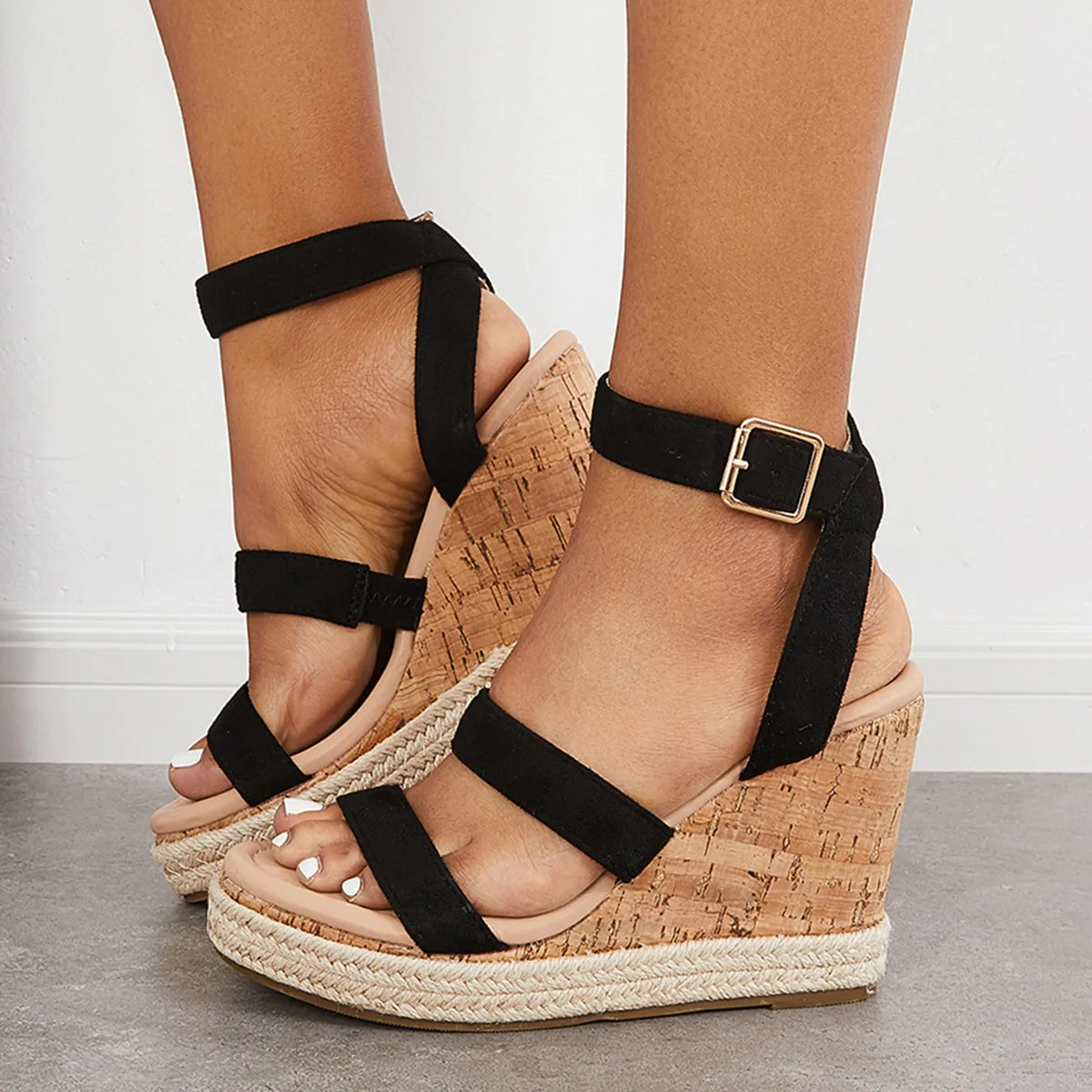 Sohiwoo  Women Casual Platform Wedges Summer Sandals