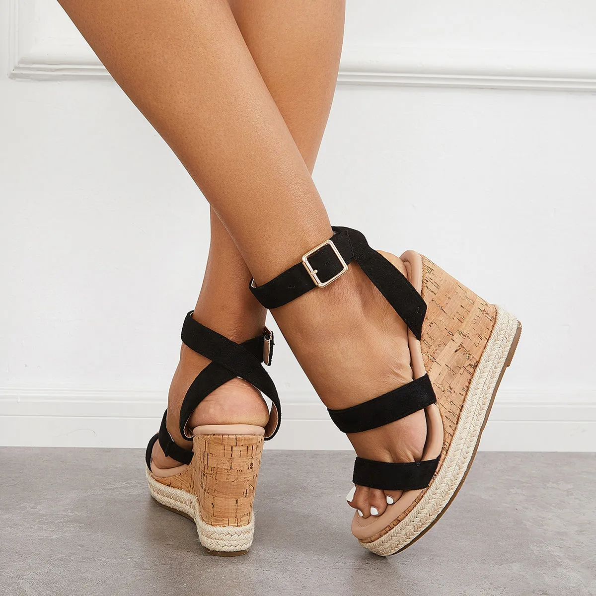Sohiwoo  Women Casual Platform Wedges Summer Sandals