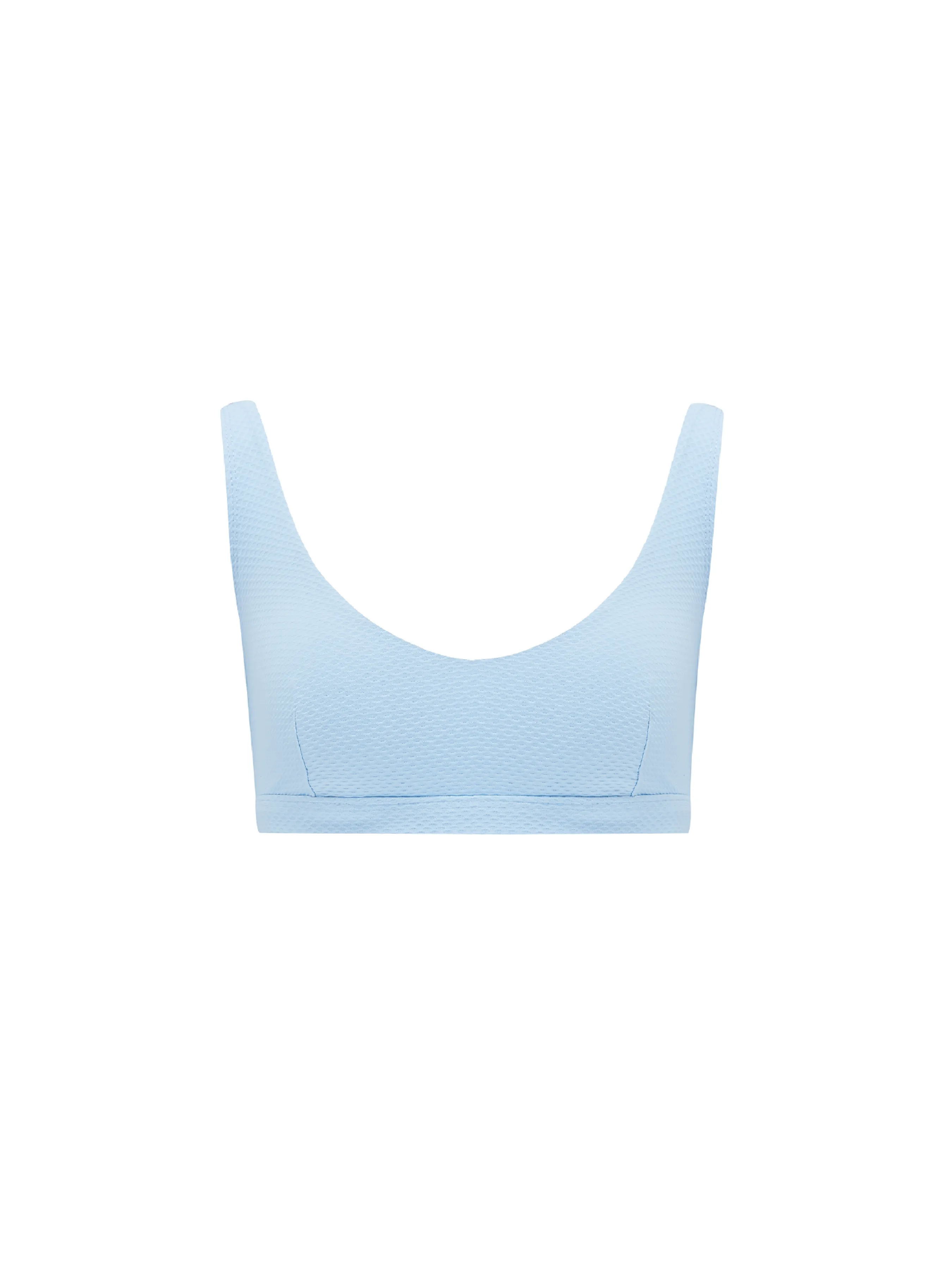 The Plunge Crop Bra - Powder Blue