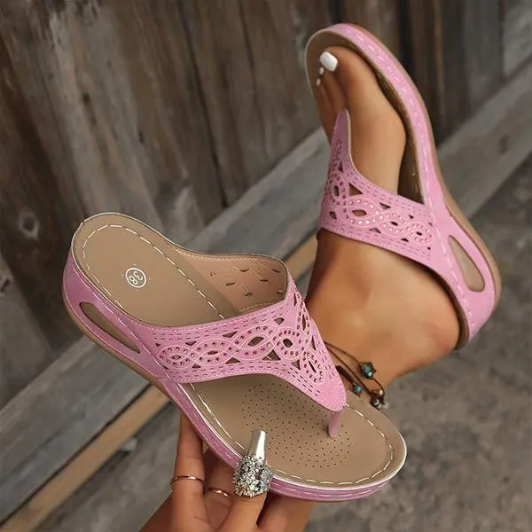 Women's Rhinestone Embellished Platform Slide Sandals 09210196C