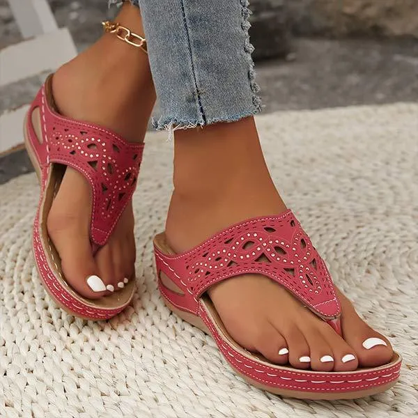 Women's Rhinestone Embellished Platform Slide Sandals 09210196C