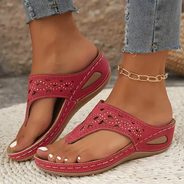 Women's Rhinestone Embellished Platform Slide Sandals 09210196C