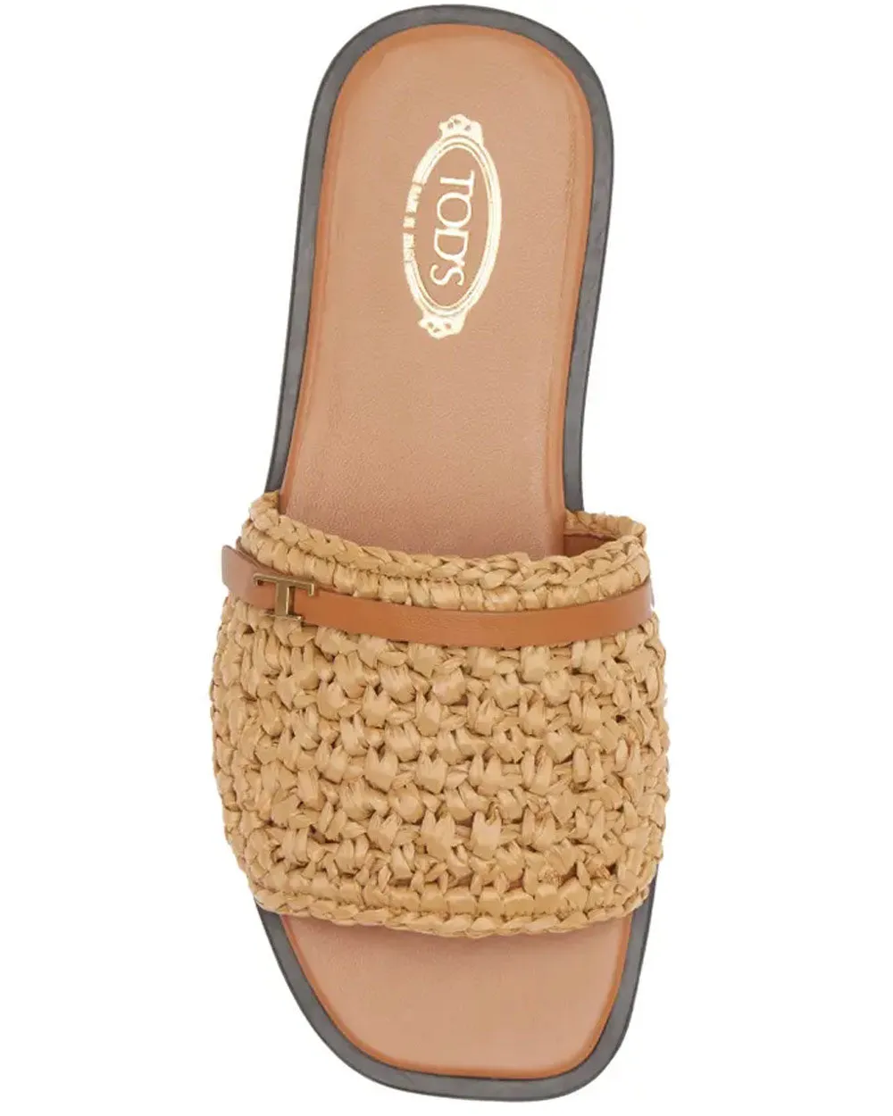 Woven Slide Sandal in Natural