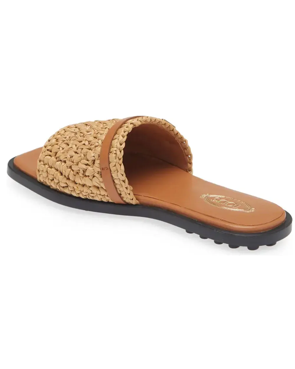 Woven Slide Sandal in Natural